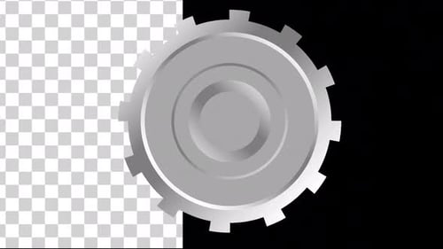 Cog Wheel Rotation - Alpha Channel