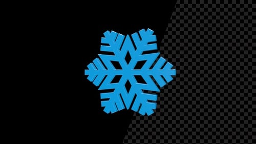 Snowflake Seamless Rotated Alpha V16