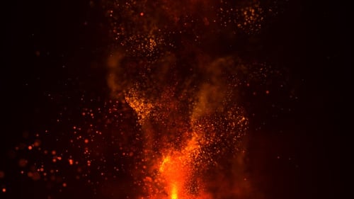 Dynamic Fire Embers and Glowing Sparks Animation