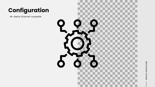 animación de iconos de línea de configuración