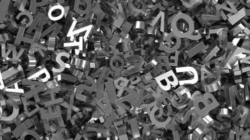 3d Silver Letters Background Formation