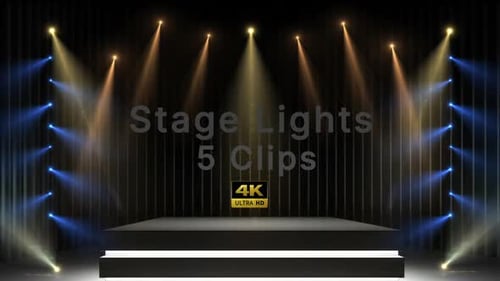 Dynamic Stage Lights Pack with Spotlights and Beams