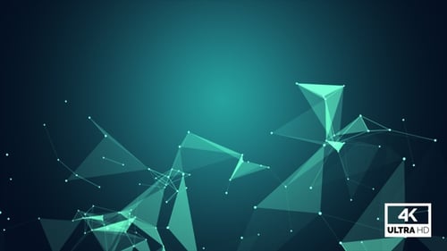 Blue Color Abstract Plexus Background Loop V4