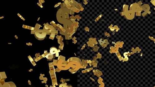 Golden Dollar Symbol Flying Alpha Loop V2