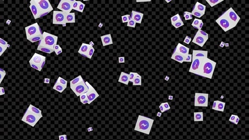 Messenger Icon Falling Alpha Loop