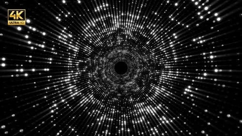 Glowing Spheres Tunnel 1 4K