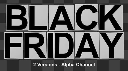 Animated Black Friday Text Unfolding Animation