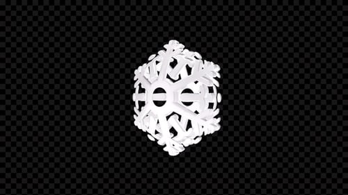 3D Snowflake Rotating Loop V18