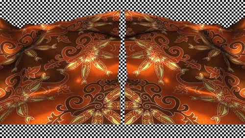 Indonesia Ethnic Silk Pattern Cloth Fabric Wave Songket Alpha Channel Ikan Tambal Riau Batik Loop