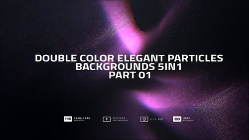 Double Colors Elegant Particles Backgrounds 5in1 Part 01
