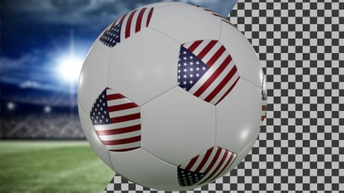 Football spinning ball USA | UHD | 60fps
