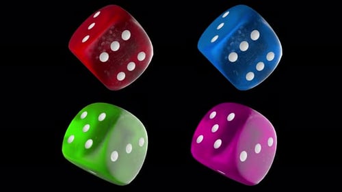 Multi-Colored Spinning Dice