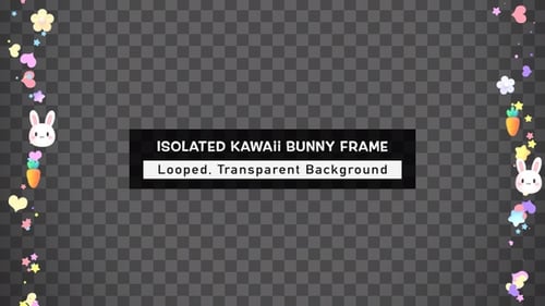 Isolated Kawaii Bunny Frame
