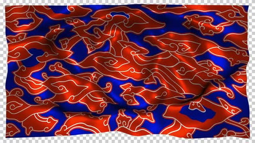 Tela con estampado de seda étnica de Indonesia Wave Alpha Songket Batik Jawa Barat Java Megamendung