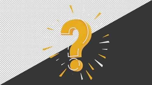 3D Question Mark Symbol | Alpha Channel