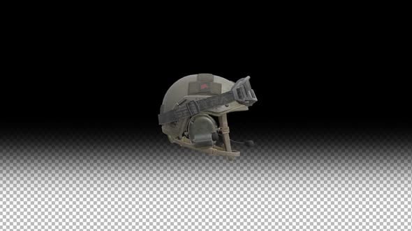 3D Combat helmet loop animation alpha channel, Backgrounds Motion ...