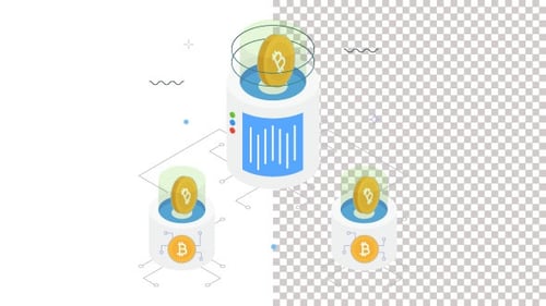 Bitcoin Investment Animation Alpha Channel