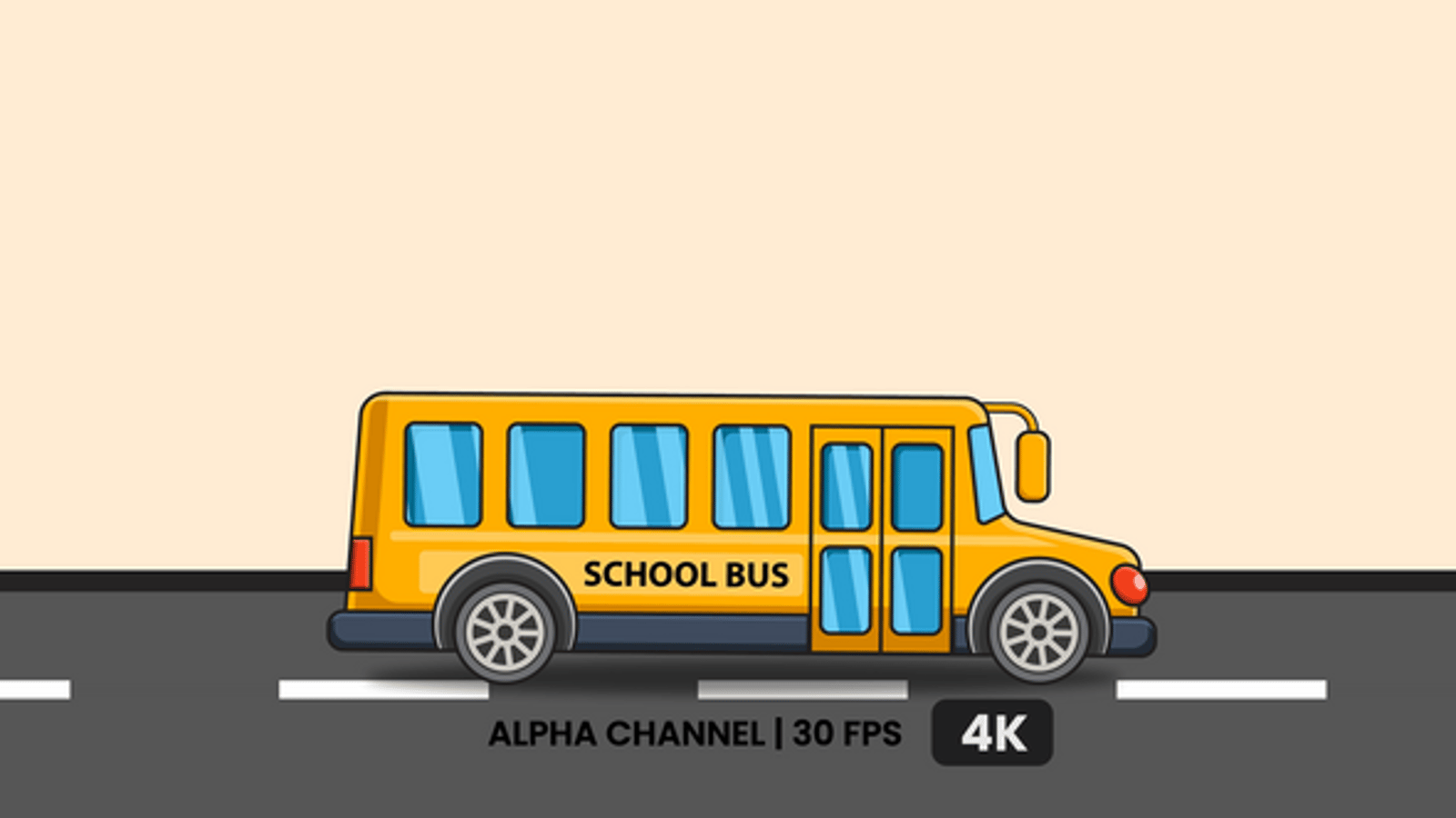 School Bus Animation, Elements Motion Graphics ft. school bus & driving ...