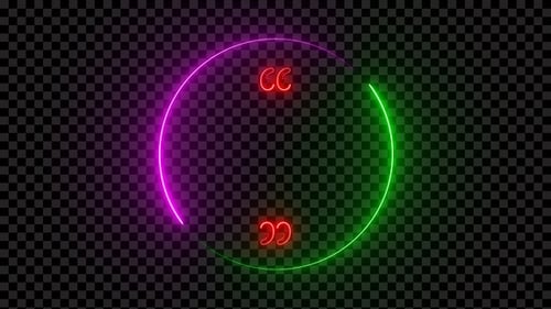 Cadre Neon Quotes vert et rose V9