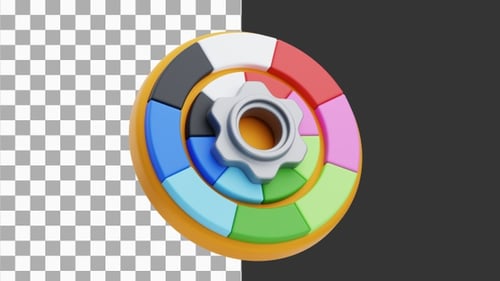 3D Animation of Creating Stunning Palettes with the Color Wheel | Alpha Channel