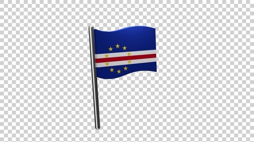 Cape Verde Flag Pin Icon