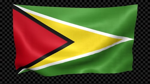 Wehende Schleife mit Guernsey-Flagge