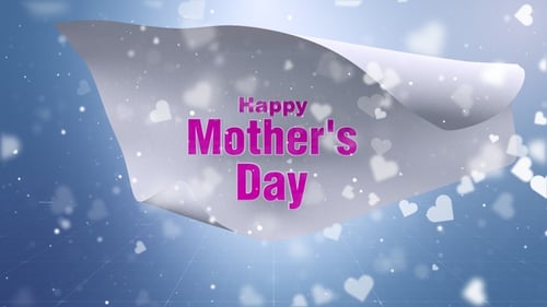 Fabric Reveal with Floating Hearts Text Animation