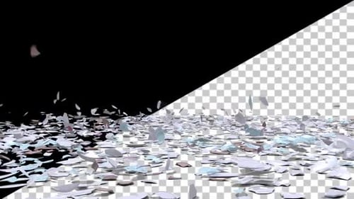 Falling and Shattering Ceramic Plates Transition