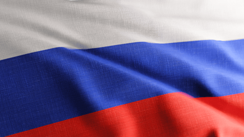 Realistic Waving Russian Flag Loop