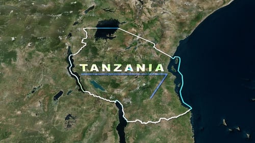 Tanzania Map Reveal and Geographic Locator Animation