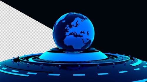 World Map Transparent Background Loop V2