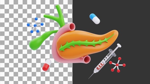 3D Animation of Human Pancreas and Gallbladder Model with Pancreatitis ...