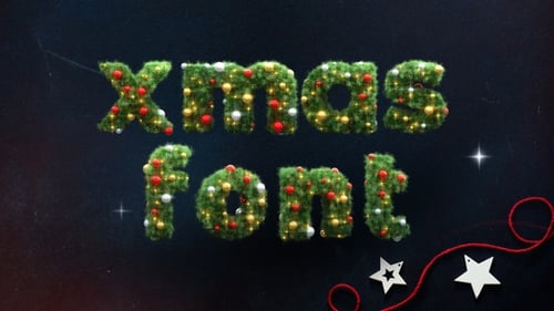Animated Christmas Holiday Garland Text and Alphabet