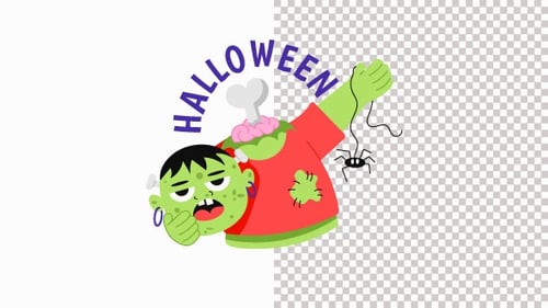Alpha-Kanal für Halloween-Frankenstein-Animationen