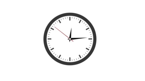 Animated Clock Face with Moving Hands Time Lapse