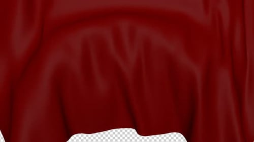 Packung mit acht Animationen für den Übergang zum roten Vorhang auf dem Alpha-Kanal