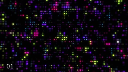 Colorful Glowing Digital Grid Abstract Technology Background