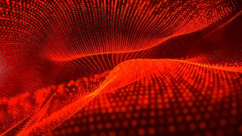 Particle Wave Flow Background Red Loop