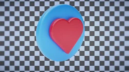 Animated Hearth Emoji Alpha Channel