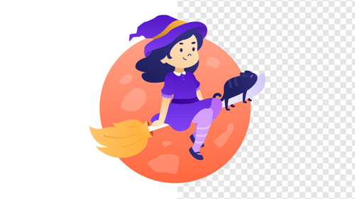 Flat Illustration Halloween Witches Animation