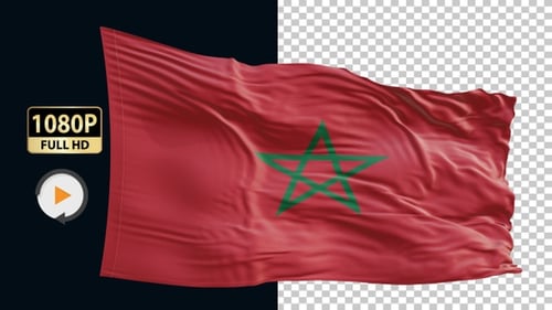 Morocco Flag Hd Loop Alpha