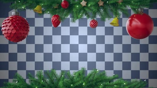 Festive Christmas Frame With Alpha Channel