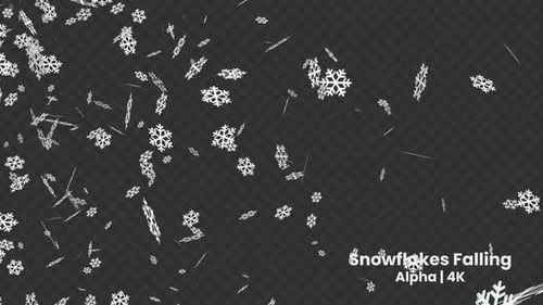 Falling Snowflakes Overlay with Alpha Channel