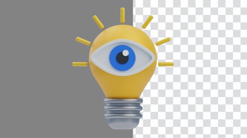 3D Animation of Visionary Ideas that can See | Alpha Channel