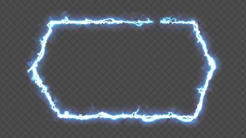 Futuristic Electric Glowing Frame Outline Animation