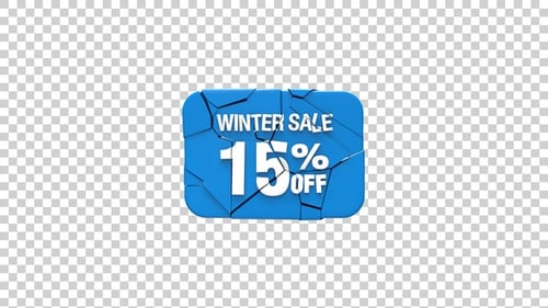 Winter Sale Discount Tag Disintegration Reveal