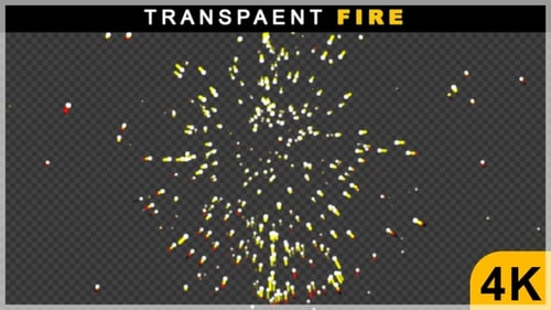 Diwali Cracker Fire Blast Animation On Transparent Background