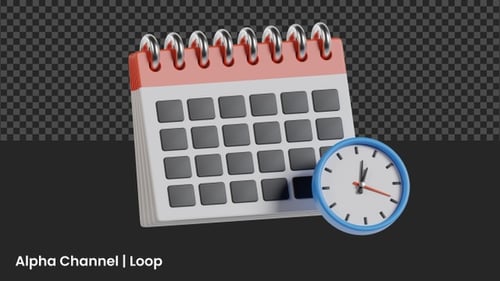 3D Calendar Schedule Animation | Alpha Loop
