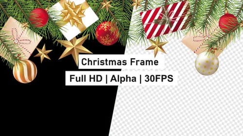 Christmas Frame with Alpha