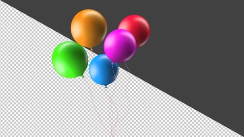 Animated Colorful Party Balloons